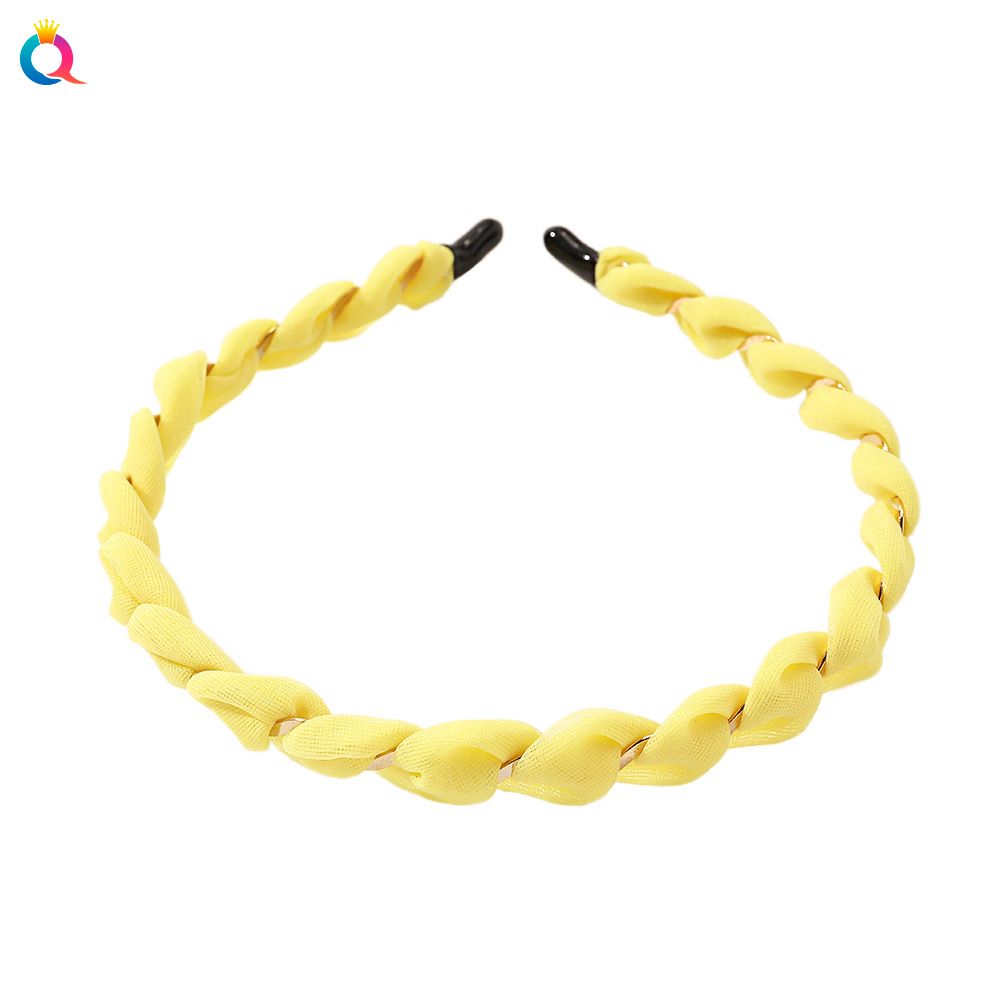 Qiyue Korean-style super fairy-like European-style hair band in candy color, small, trendy hair tie, sweet and stylish metal headband for going out Item Picture