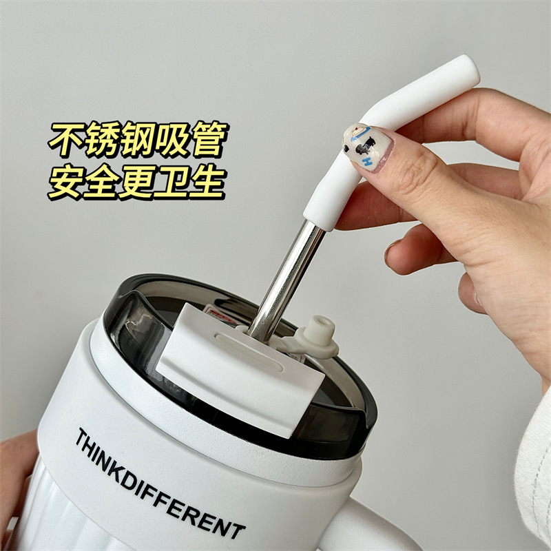 Gradient tea break American ice cup, 800ml large capacity straw insulated cup, women's water cup, high appearance level insulated water cup Specification drawing