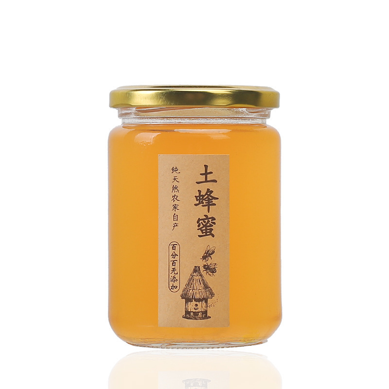 Small sealed jar with lid, high white material transparent bird's nest bottle, honey bottle, honey bottle, sealed jar, storage jar Item Picture