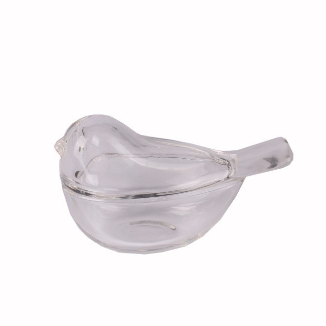 Crystal glass bird toothpick box, creative jar wax glass candlestick, Xipu sugar VAT, storage jewelry box, wholesale of ornaments Item Picture