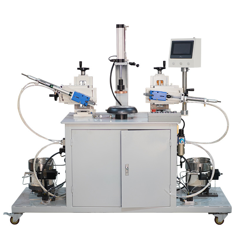 The double-gun fully automatic stud welding machine is used for manufacturing various types of tooling fixtures, metal electrical workpiece processing and welding machines Item Picture