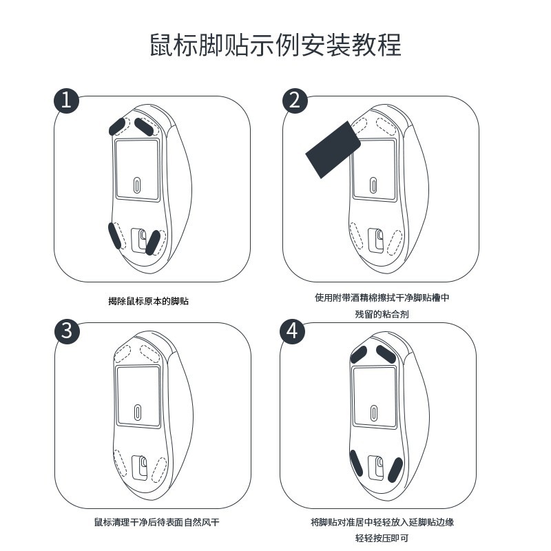 Mouse foot pads, MAYA mouse foot pads, maya ICE Edition, ICE arc edge, smooth gaming foot pads for e-sports Item Picture