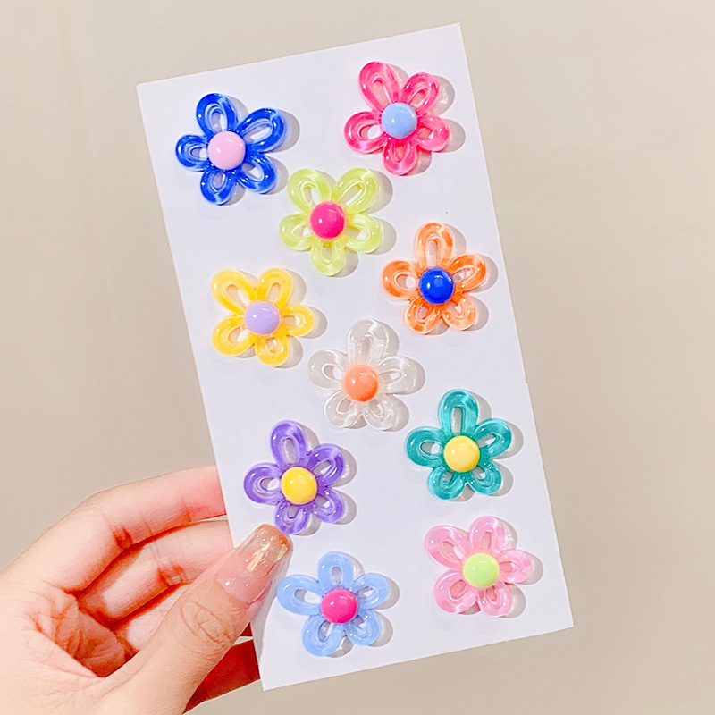 DIY resin small accessories, ice-transparent flower hair accessories, handcrafted hair clips, hair ties, hair bands, materials, cream glue accessories Specification drawing