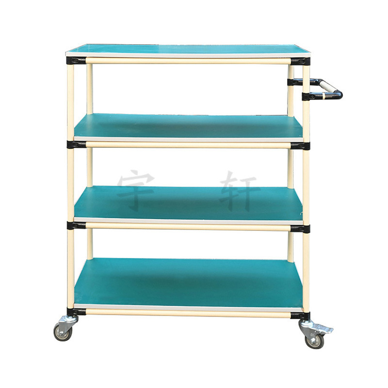 Lean pipe anti-static material turnover cart, silent multi-layer functional fence, wire rod shelf, sorting tool cart Item Picture