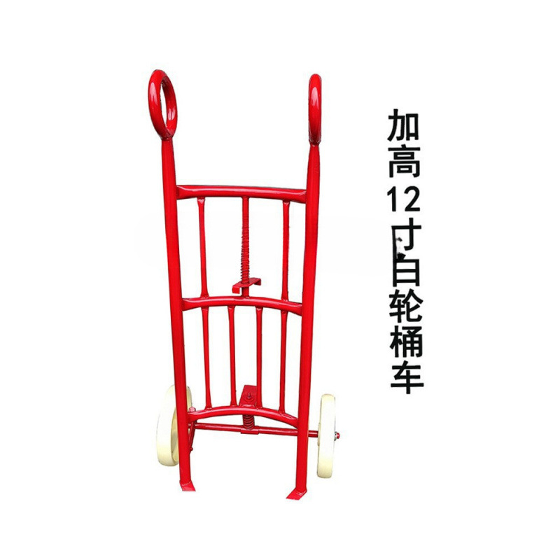 Jiapai oil drum transporter, oil drum lifting trolley, drum moving trolley, hand-pulled oil drum trolley, iron drum and round drum forklift, free shipping wholesale Specification drawing