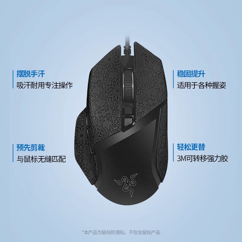 Razer Baselis V3 Mouse anti-slip Sticker PRO, Little Baselis Mouse Sweat-absorbing Sticker Back Patch details Picture