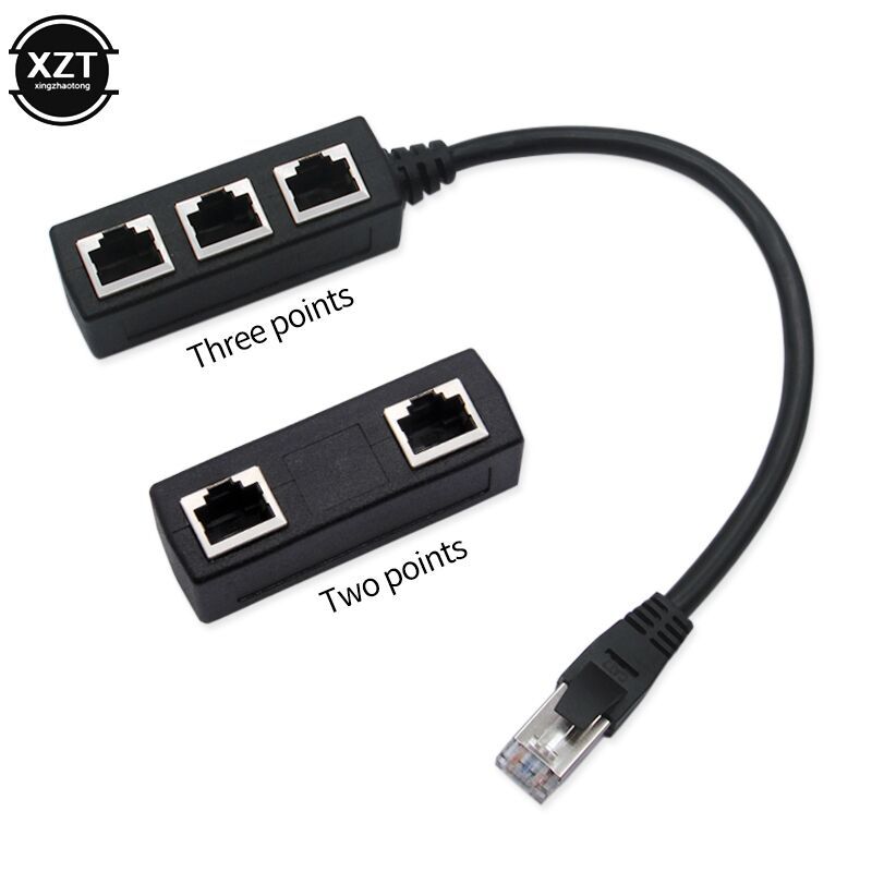 Factory direct sales of RJ45 extension cables, 1-to-3 network cable converters, 1-male and 3-bus network panel splitters Item Picture