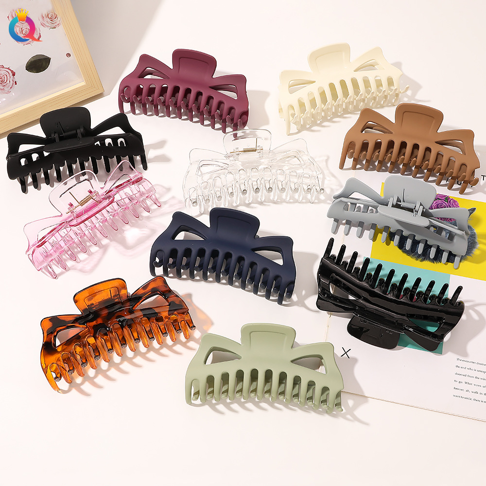 Qiyue Korean-style oversized hair clip, a trendy and fashionable back head updo hairpin with a matte shark clip headwear full figure