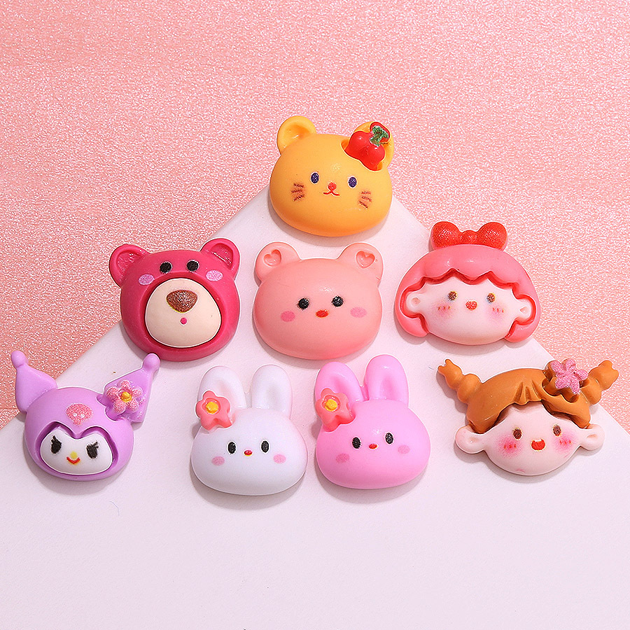 Cream glue accessories, rabbit and bear cartoon cute animal handicrafts, phone case materials, diy resin accessories Application Scenario