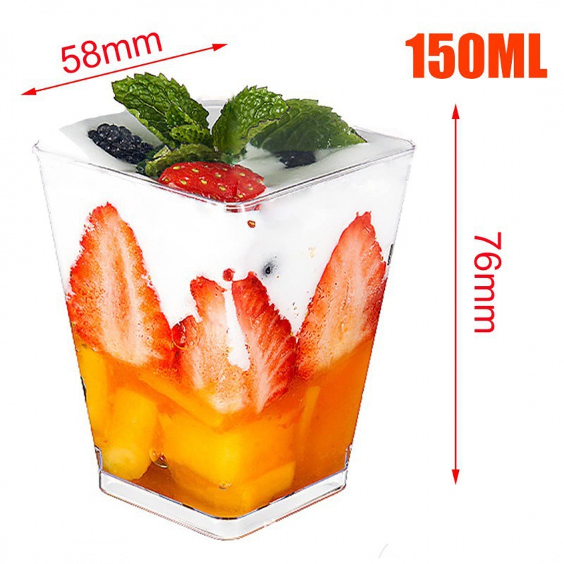 The 5oz plastic pudding cup factory supports custom patterns for cross-border parties, wedding dessert tables, and disposable mousse cups Application Scenario