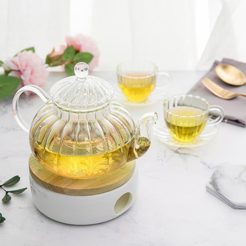 Wholesale glass teapots for household use, thickened high-temperature resistant, dual-purpose for steaming and boiling, large-capacity tea flower brewing teapots, tea sets and tea boiling utensils Specification drawing