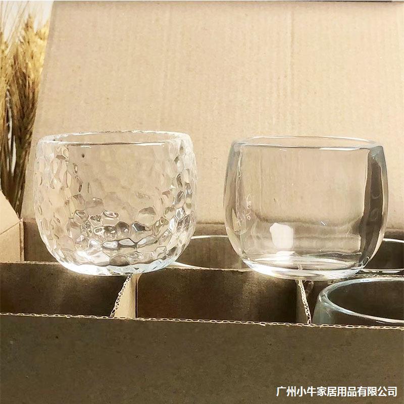 Thickened glass finger guard cups that are not hot to the touch, personal health-preserving Chinese tea cups, heat-resistant master cups, tea sets, small wine glasses wholesale Application Scenario