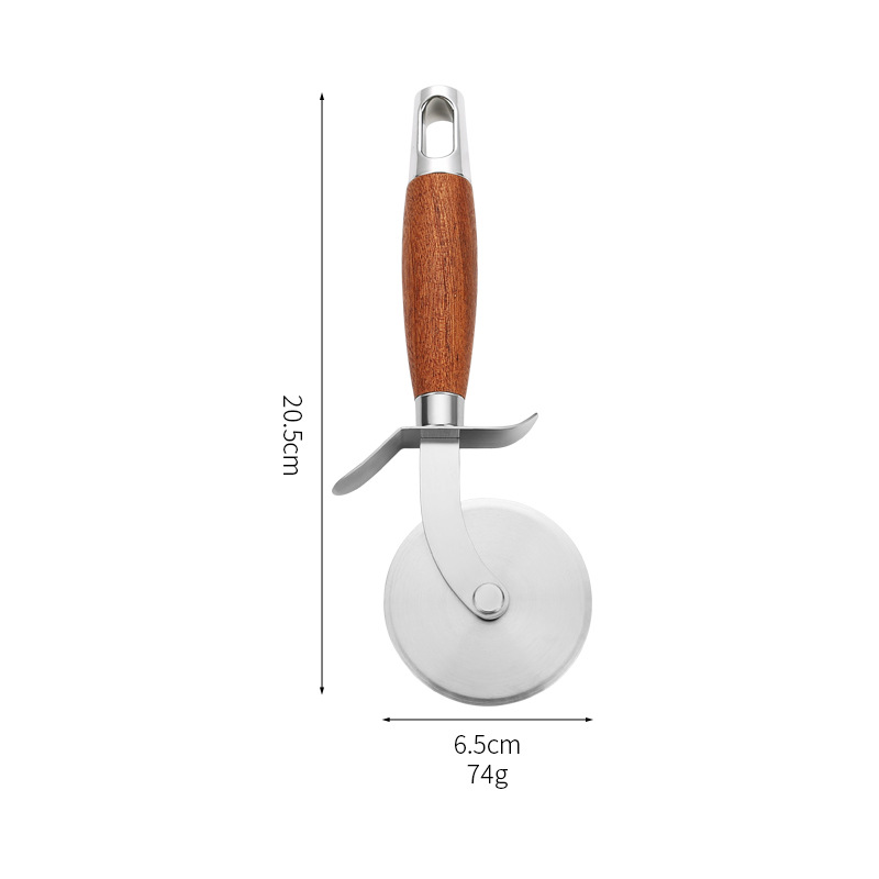 Stainless steel pizza rounder knife, pizza knife for cutting dough, hotel household special tool, commercial 430 material blade undefined