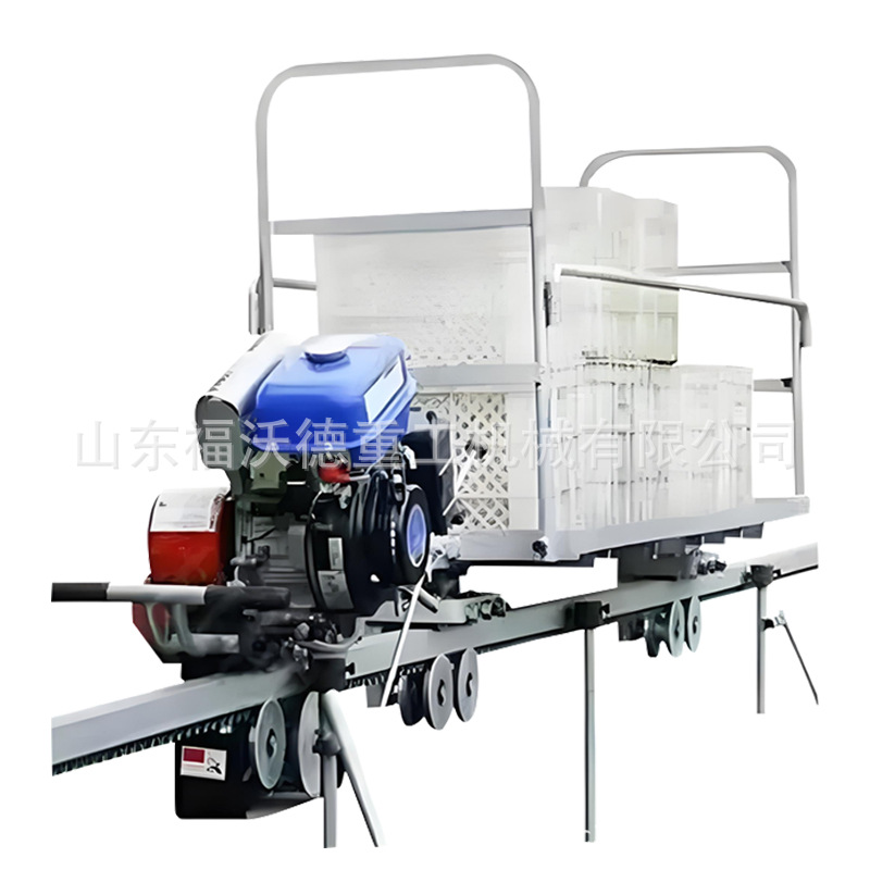 Climbing slope cargo handling vehicle, mountain orchard monorail transport vehicle, self-propelled track small train, single-track transportation Item Picture