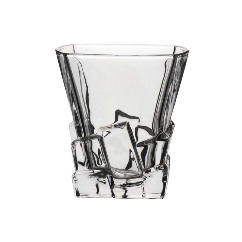 Creative ice cube glass square whisky wine glasses, water tea beverage cups, hotel stock wholesale factory wholesale Item Picture