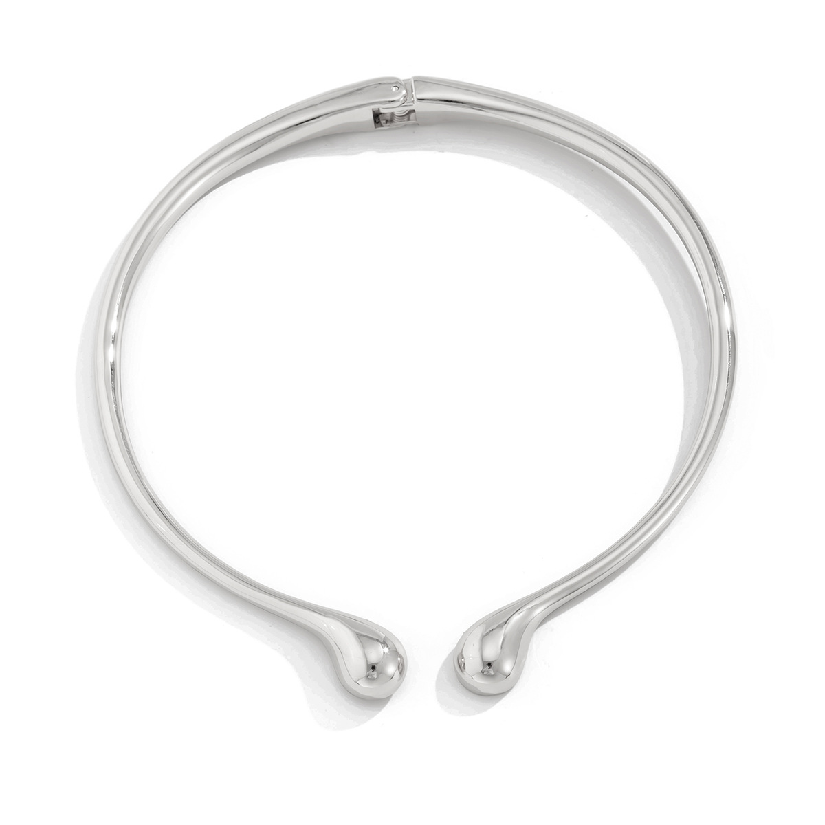 European and American cross-border accessories fashion sense water drop opening spring collar simple smooth alloy Necklace set Item Picture