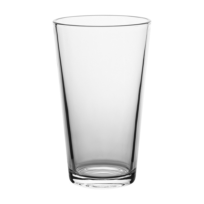 Cross-border American wide-mouthed pint cup, V-shaped glass cup, printed craft beer mug, 16oz large-capacity wide-mouthed water cup Item Picture