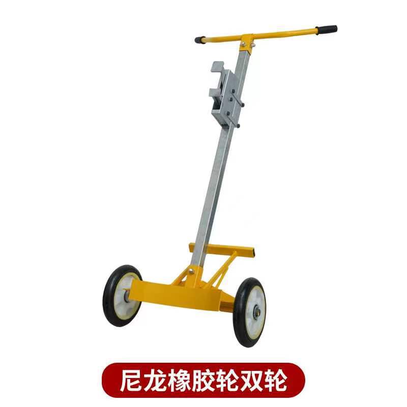 Manual hydraulic oil drum trolley, handling trolley, bite mouth round drum handcart, iron drum, plastic drum, hydraulic forklift 450k wholesale undefined