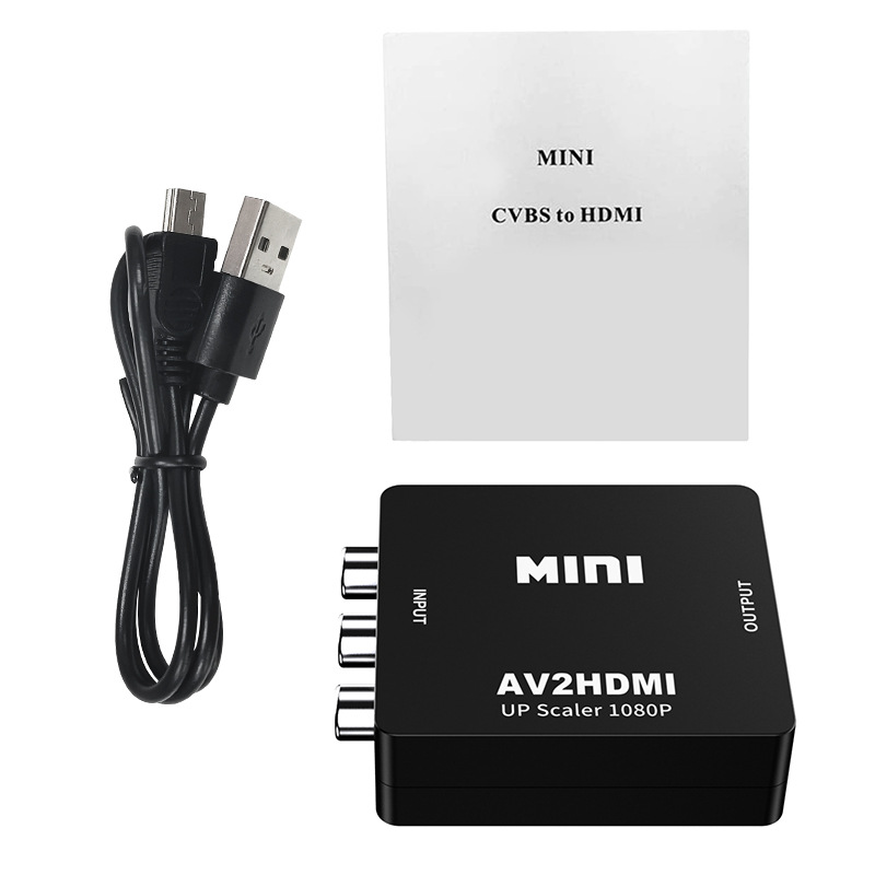 Cross-border av to hdmi video converter 1080P Sanlianhua RCA monitoring game set-top box to TV Specification drawing