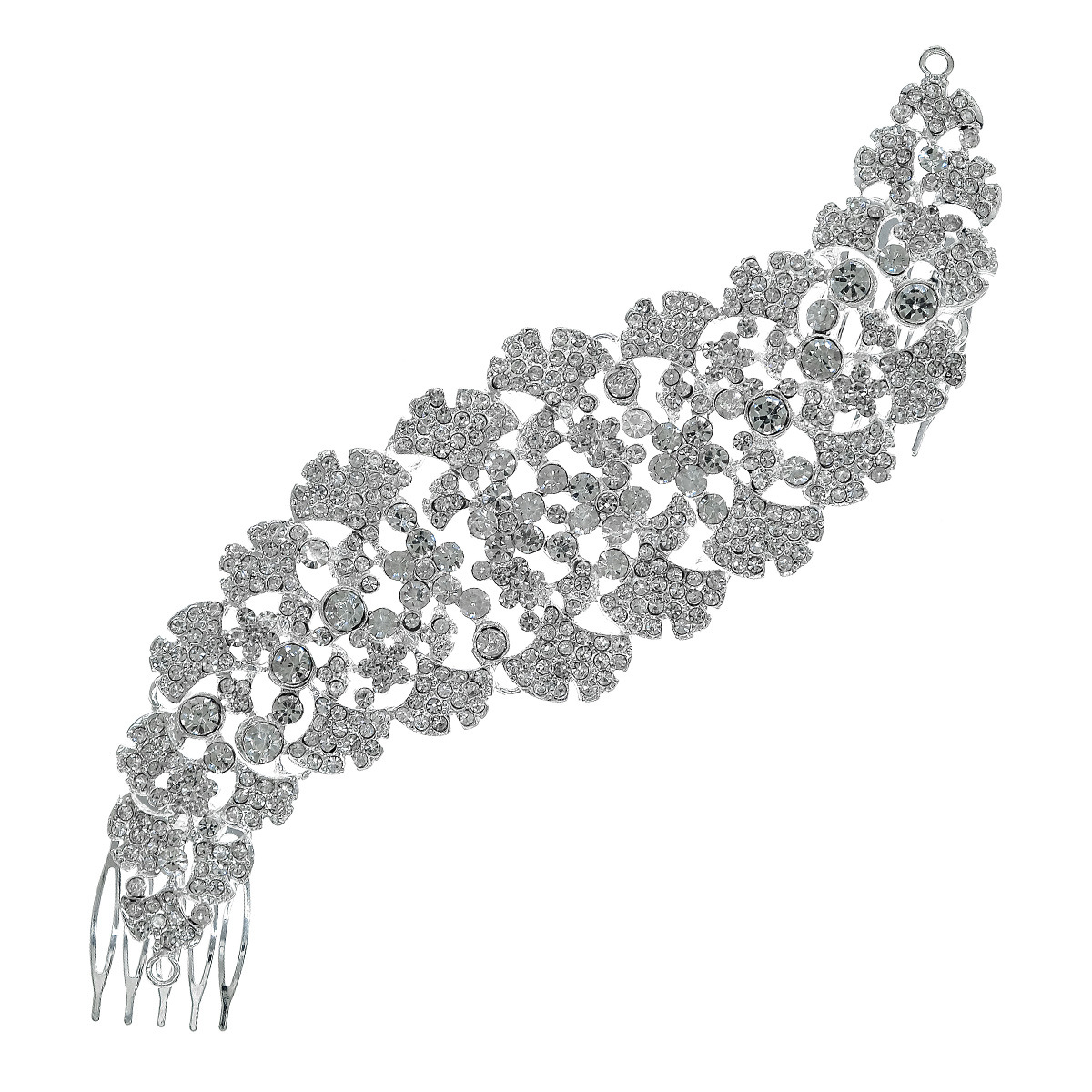 New European and American bridal accessories, water diamond comb, exaggerated wedding dress, headwear, high-end style, updo hairstyle, comb for women Item Picture