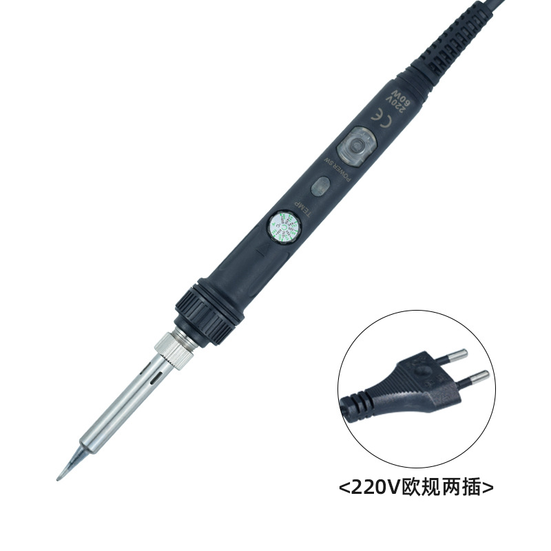 The new 60W internal heating temperature-adjustable soldering iron is a cross-border bestseller. It features a rubber-handled soldering iron with a switch and is a DIY repair soldering tool undefined