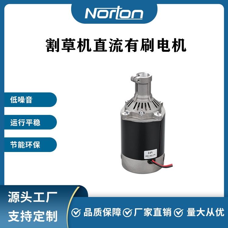 Zy9716-450w 48V permanent magnet brushed DC motor for lawn mower Specification drawing