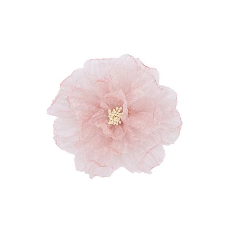 Ougensha white flower hairpin with a feminine atmosphere, rose for spring and summer, side clip at the back of the head, hair accessory Item Picture