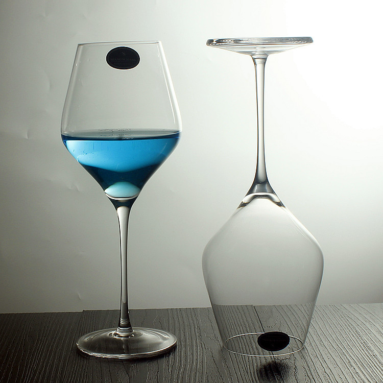 Factory wholesale of handcrafted crystal red wine glasses, tall wine glasses with cold cut edges, 2 gift sets Specification drawing