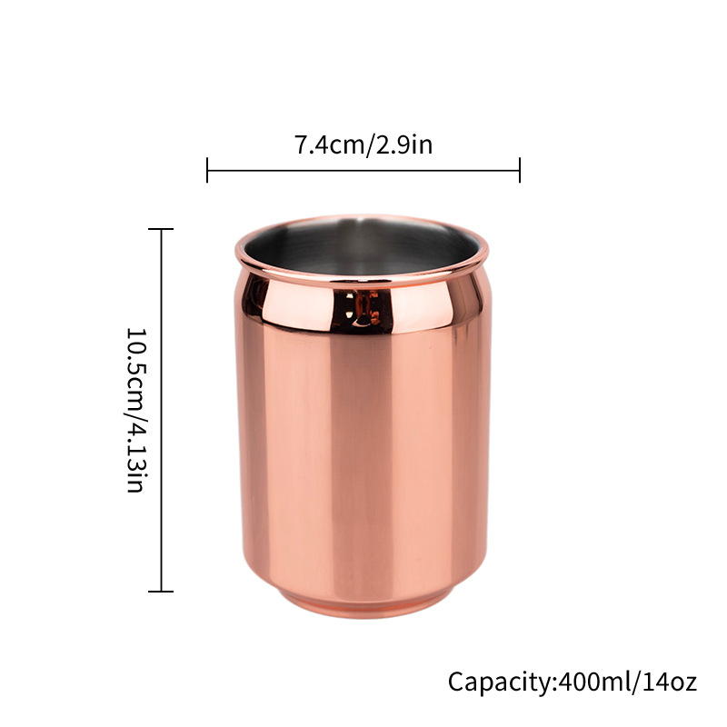 Creative can-shaped single-layer cup, new stainless steel metal cola cup, simple desktop cold drink cup Application Scenario