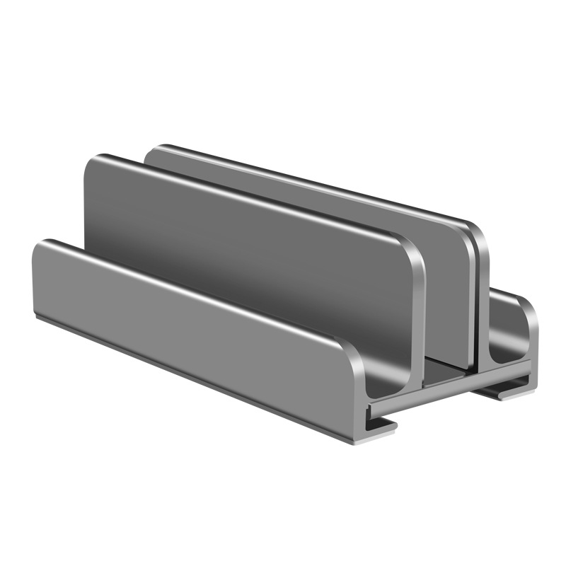 Wholesale of notebook stand aluminum alloy tablet computer vertical base mobile phone desktop heat dissipation dual storage stand Item Picture