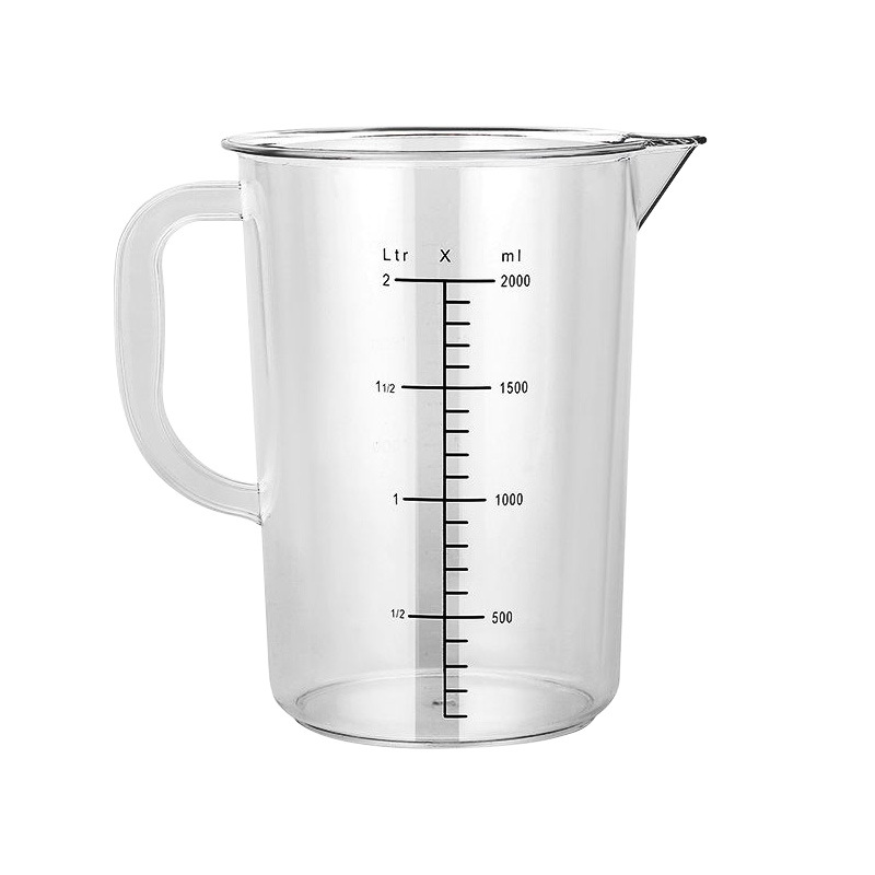 Acrylic measuring cup, plastic transparent cover, PC scale tape, special for milk tea shops, large capacity thickened 1000ml Item Picture