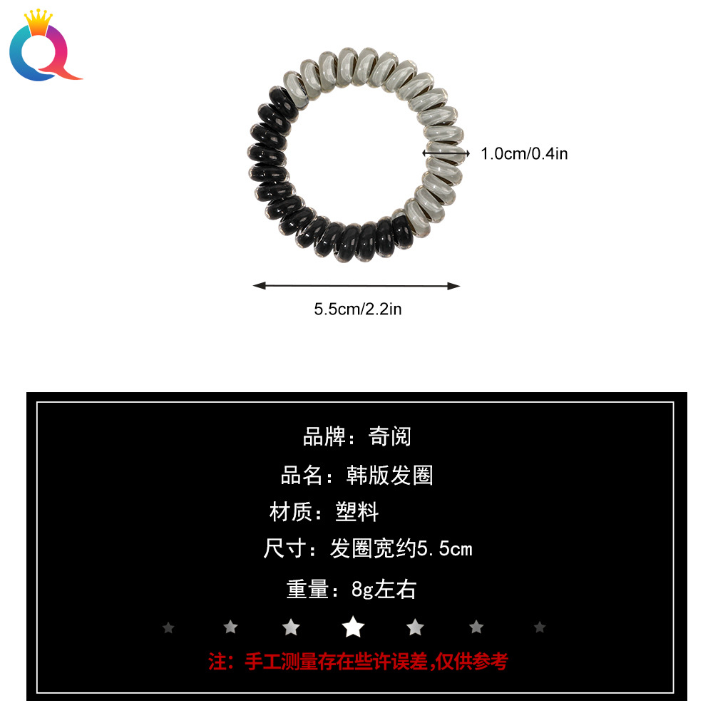 Qiyue Cross-border Amazon jelly-colored telephone line hair tie, color-matching hair tie, high-elasticity sweet hair tie wholesale Application Scenario