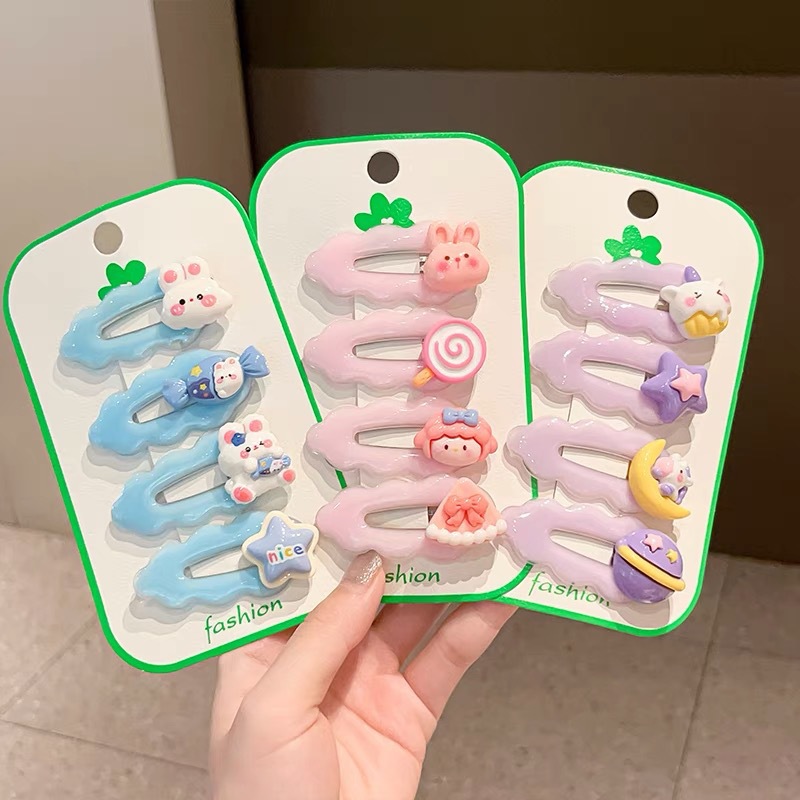 Dopamine children's hair clips, cute clouds, little girl bangs clips, bb clips, side clips, girls' hair accessories, hair clips wholesale details Picture