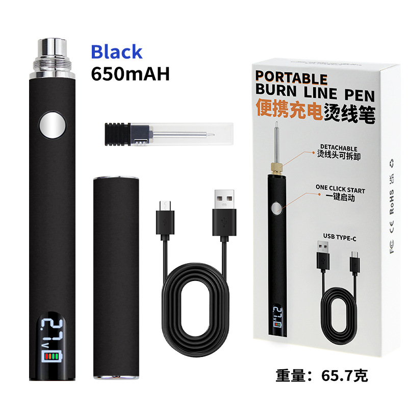 Wireless covered wire ironing pen, quick waxing, wire burning pen, wire breaking, rope weaving, engraving, hand beading, USB soldering iron undefined