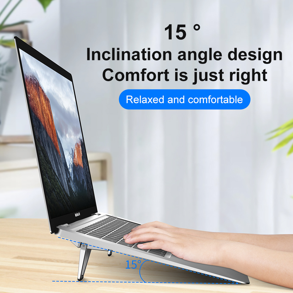 R-JUST original factory portable folding back sticker stand computer pad, high stand metal shield invisible notebook stand Specification drawing