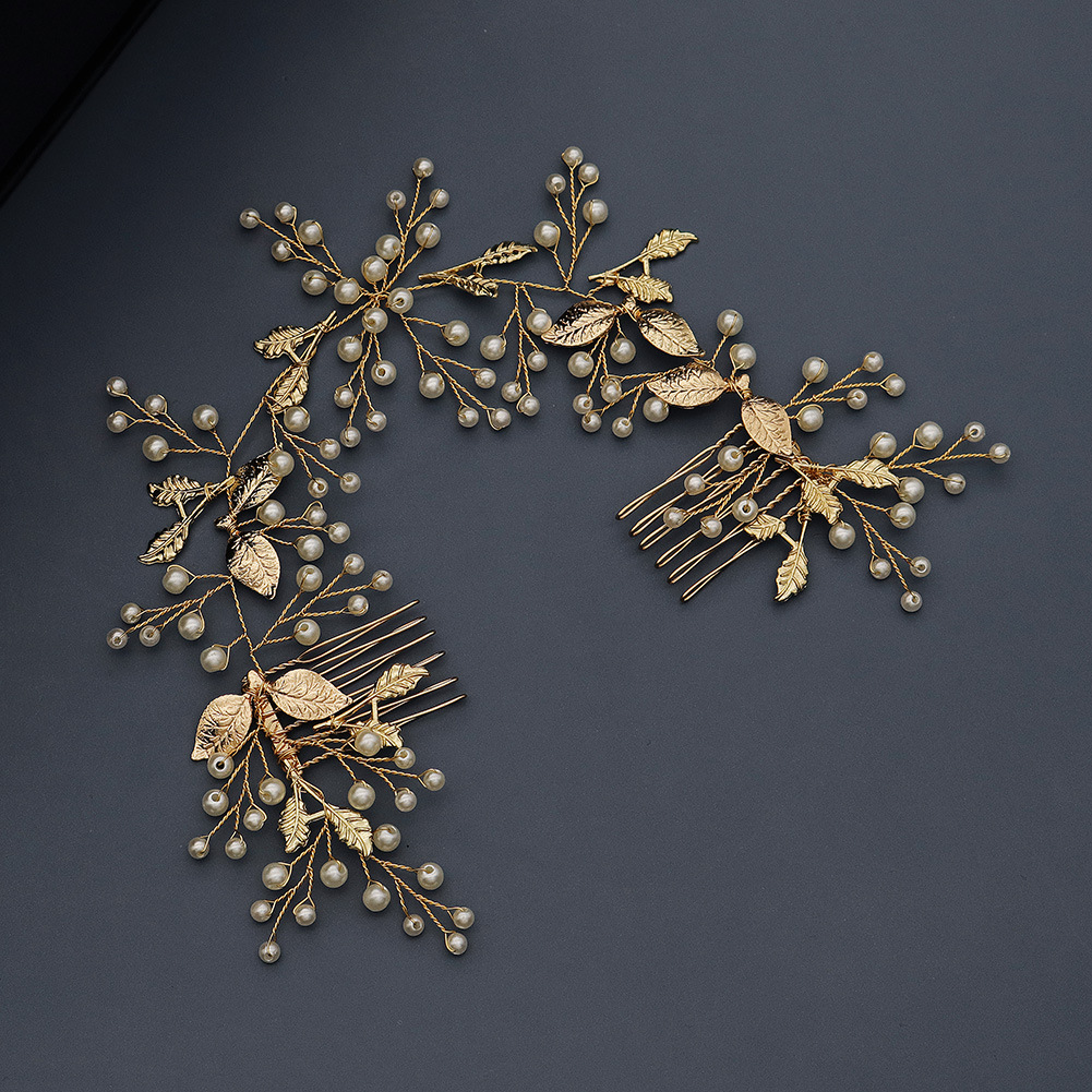 Korean-style wedding accessories, beautiful pearl hand-combed wedding photography hair accessories, bride's makeup follow-up plate, hair pin and combing accessories Application Scenario
