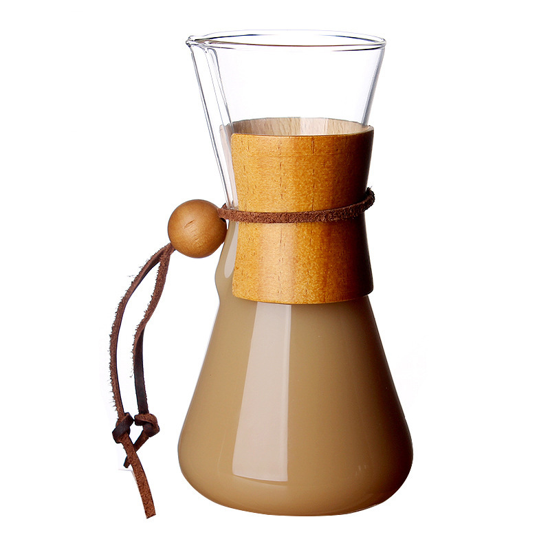 Factory stock high borosilicate transparent glass hand-brewed coffee POTS, household wholesale portable coffee equipment, coffee POTS Item Picture