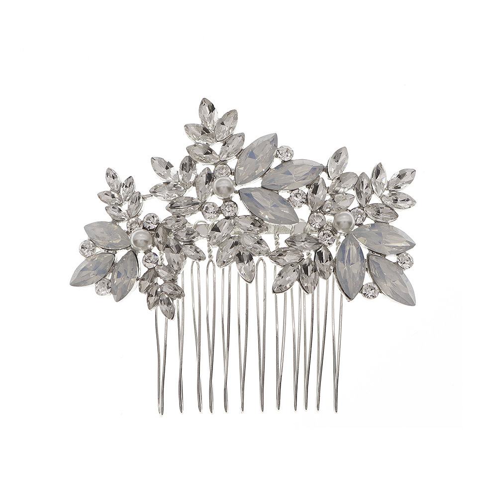 New cross-border Amazon hair accessories: rhinestone insert comb, Bohemian alloy diamond-encrusted comb, European and American bride accessories Item Picture