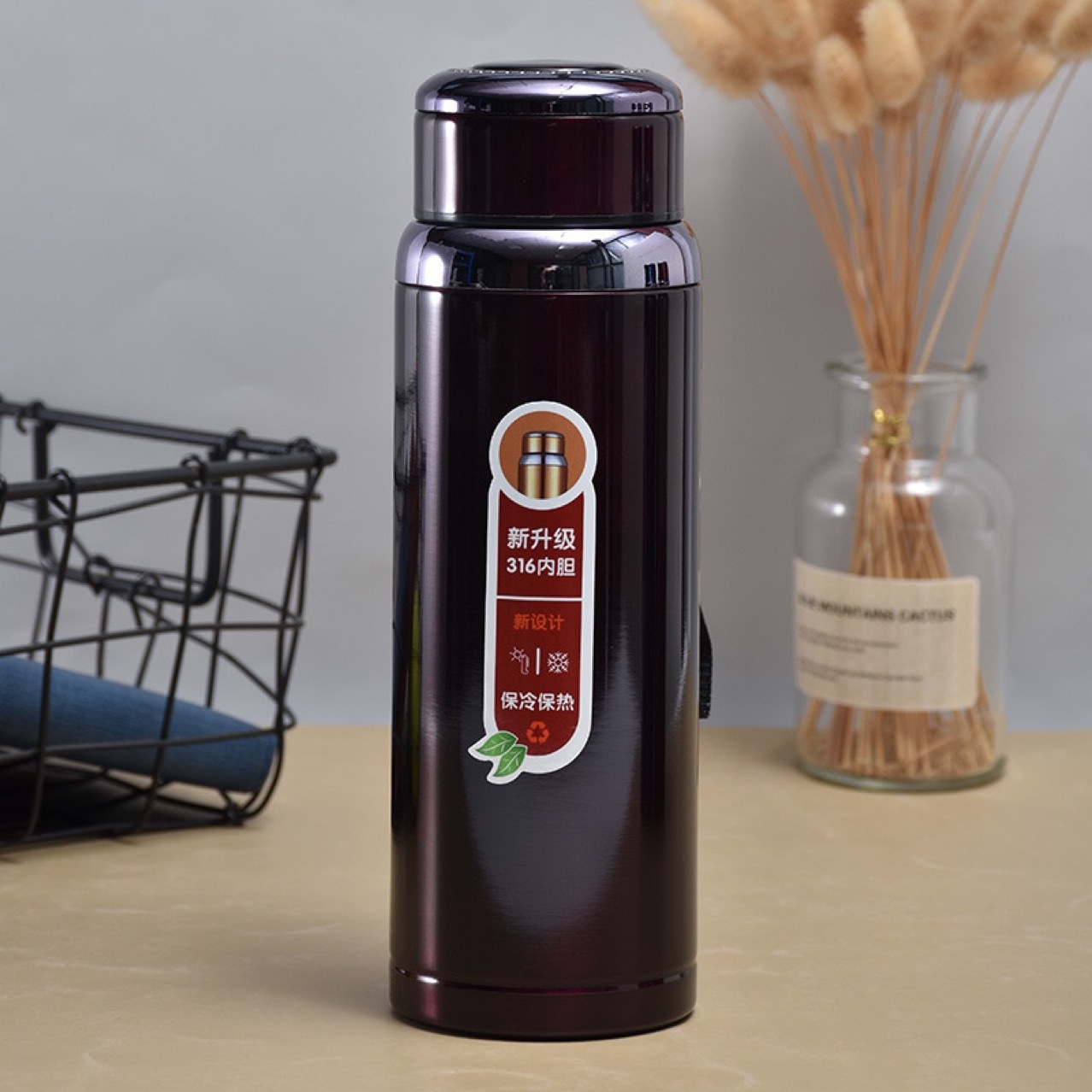 Large-capacity star kettle, 304 stainless steel insulated cup, high-end sports water kettle for home, office and outdoor, wholesale LOGO details Picture