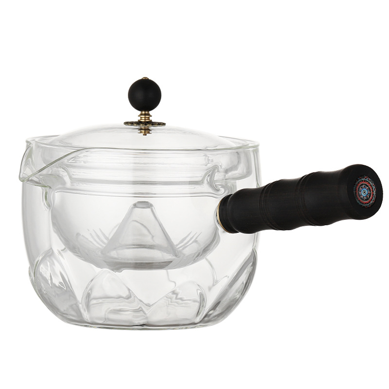 New thickened high-temperature resistant glass teapot, boiling teapot, Xiaoyao teapot, tea-water separation teapot, household tea set Item Picture