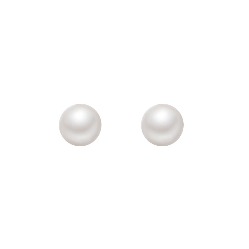 S925 Silver needle simple and versatile pearl earrings for women, light luxury, fashionable and niche design, cold style, ear-piercing earrings Item Picture
