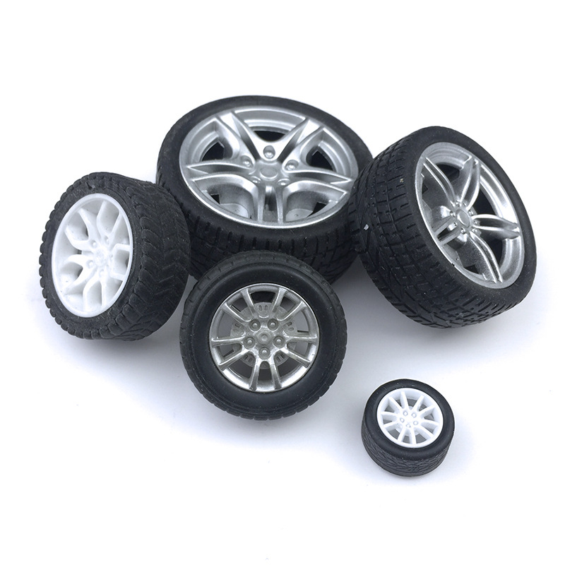 Model four-wheel drive vehicles, plastic wheels, multi-specification tires, model wheel accessories, DIY technology production Specification drawing