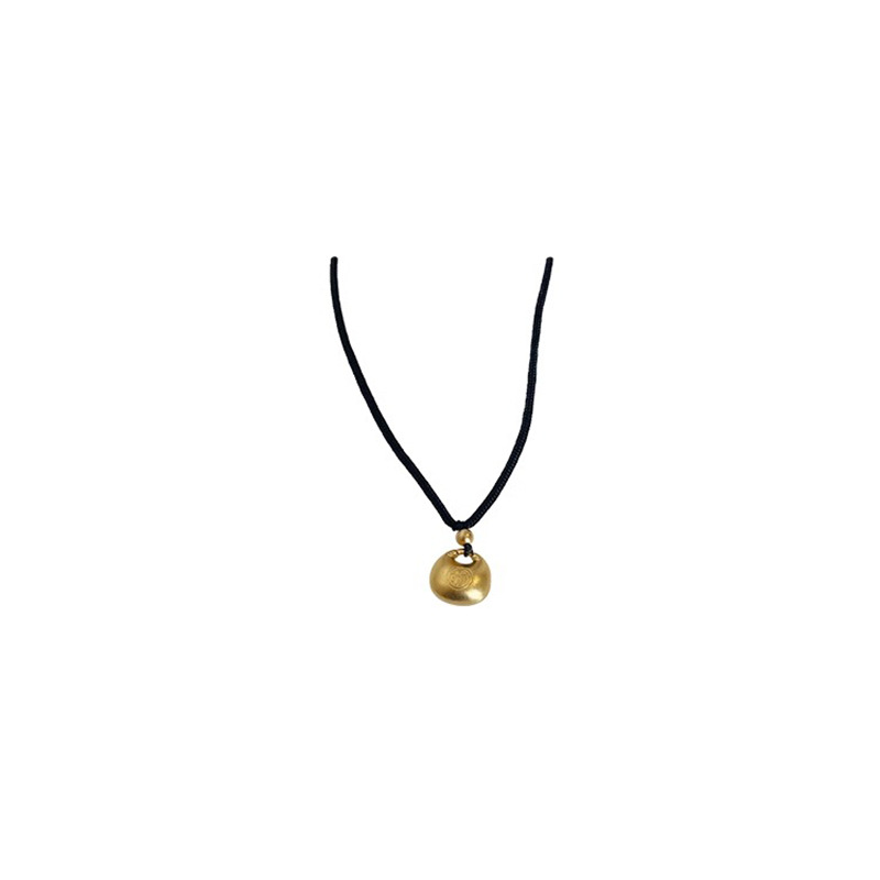 Full of good fortune! Xiangyun lucky bag, gold coin sweater necklace, women's light luxury style, retro black rope woven collarbone chain Item Picture
