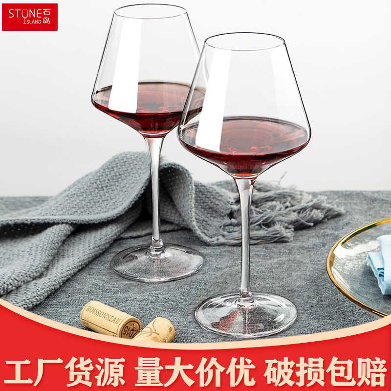 Wholesale of large Burgundy round-bellied red wine glasses, luxurious and creative high-end glass large-bellied grape goblets for home use full figure