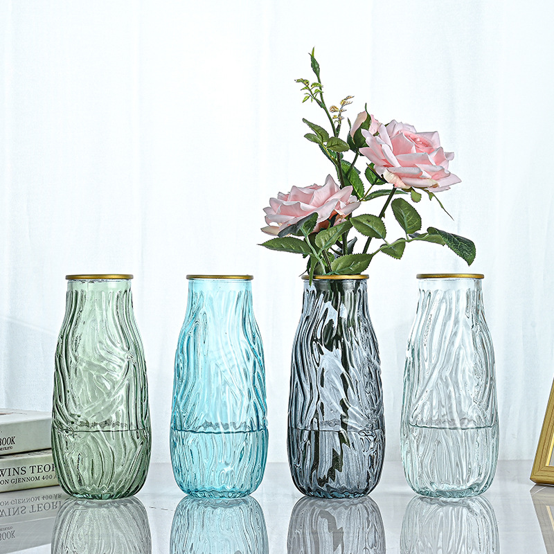 Factory wholesale gift glass vases, home ornaments, decorative vases, dried flowers, flower arrangements, simulated vases, European-style vases full figure