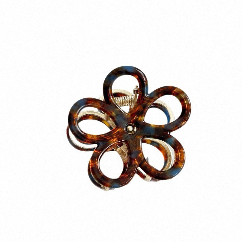 Acetic acid flower clip, small hairpin, women's back head, high-end clip headwear, semi-tied hair, 2025 new style, high-end Item Picture