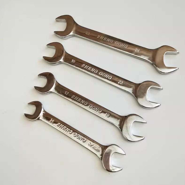 Regular open-end wrench, double-ended machine wrench, fork wrench, dual-purpose 8-10 auto repair accessory tool, single fixed wrench Application Scenario