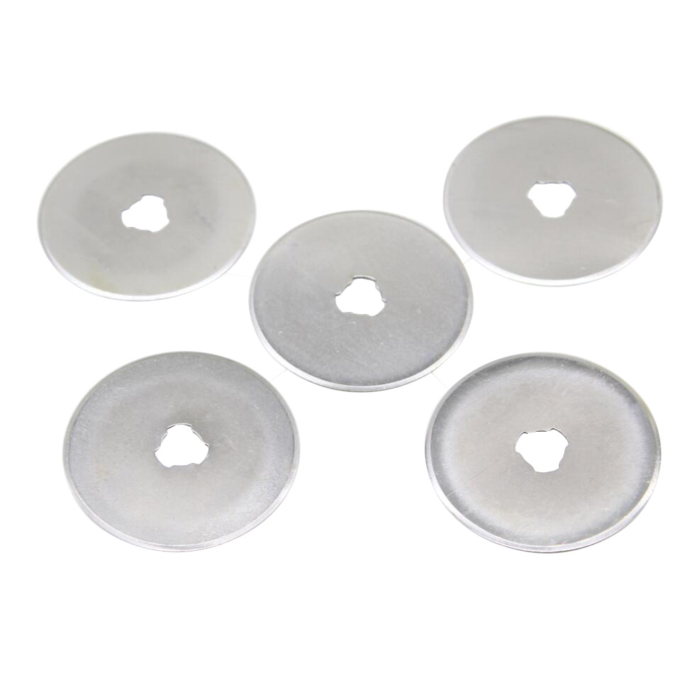 Wholesale of 28mm and 45mm small round blade leather cutting rotary wheel cloth knife paper cutting and cloth cutting blade circular roller knife Specification drawing