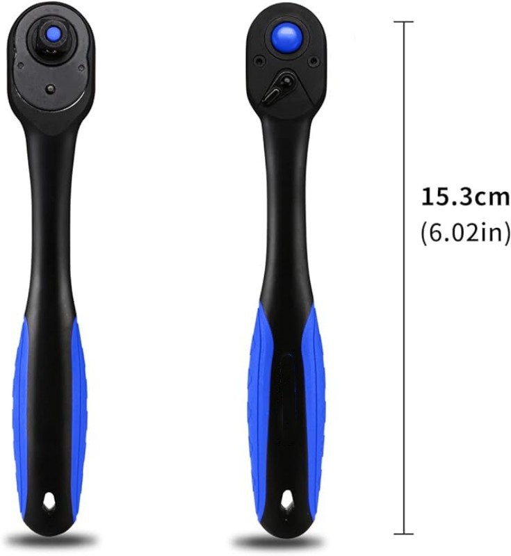 Cross-border best-selling 3-piece set of 72-tooth curved handle ratchet wrenches, large, medium and small flying bidirectional quick socket ratchet wrenches undefined