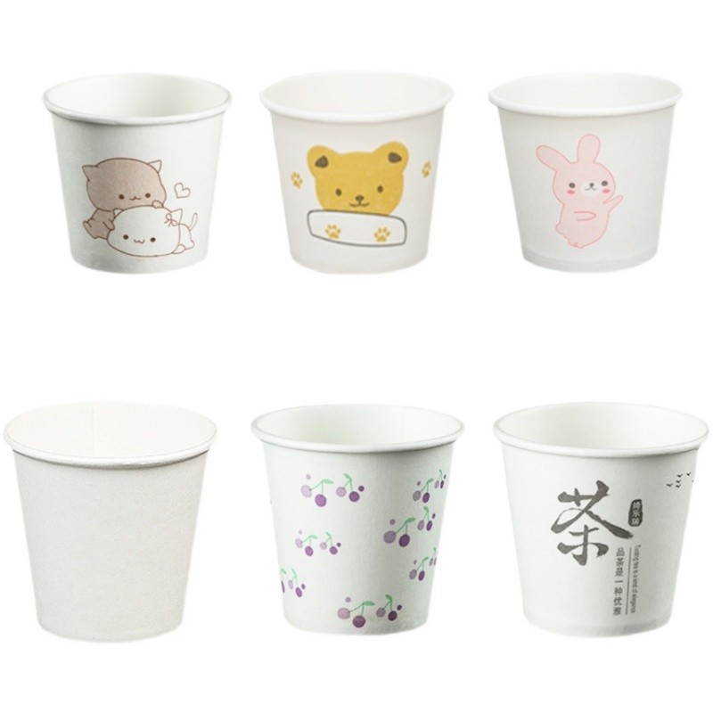 Disposable extra-small tasting cups, white 30ml, 50ml one-sip cups, tasting cups, biodegradable small paper cups Item Picture